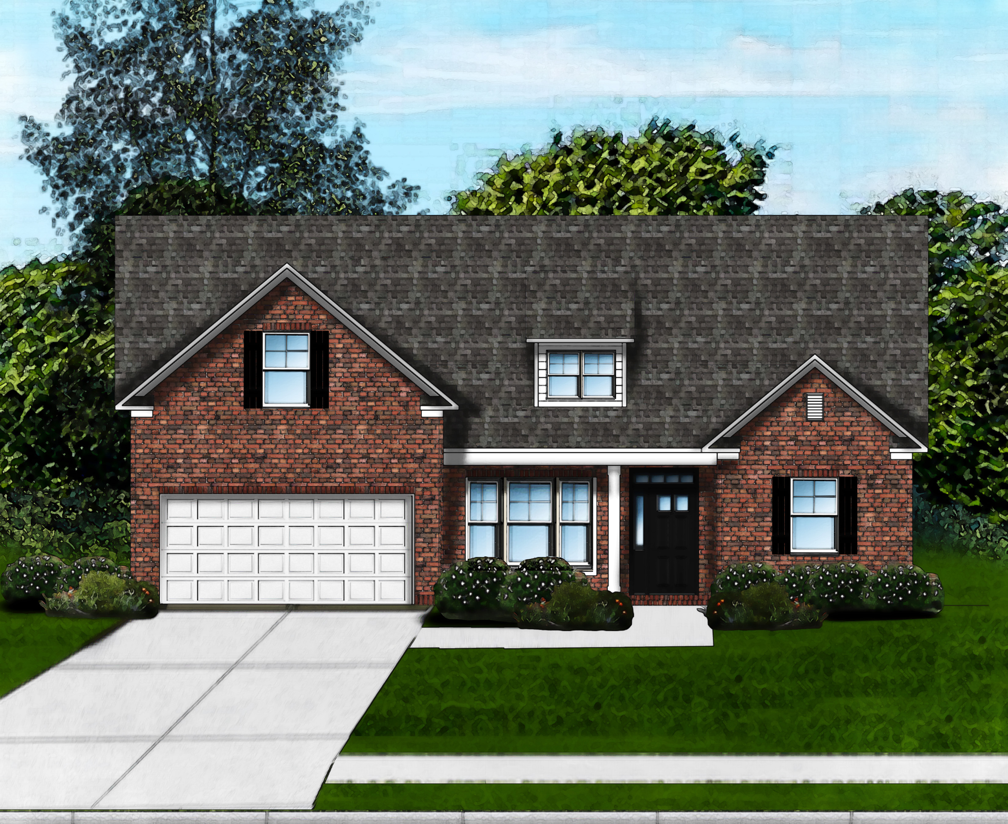 Carol A2 Brick Front by Great Southern Homes