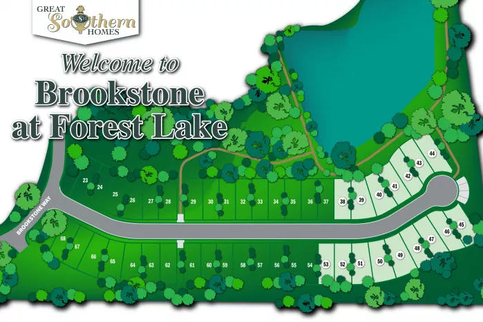 Brookstone at Forest Lake Augusta GA Illustrated Site Plan by Great Southern Homes