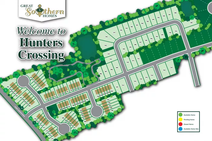 Townhomes at Hunters Crossing Illustrated Site Map
